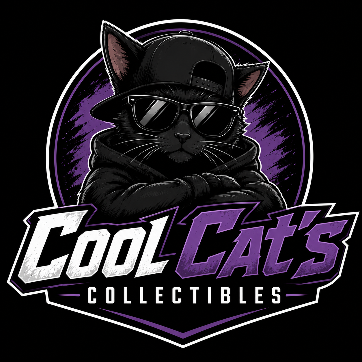 Cool Cat's Collectibles mascot logo