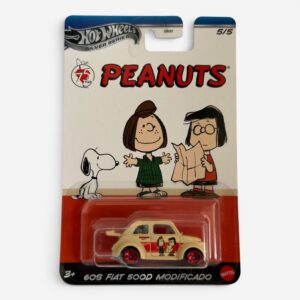 Hot Wheels Silver Series Peanuts '60s Fiat 500D Modificado 5/5 – 75th Anniversary Diecast Collectible diecast collectible